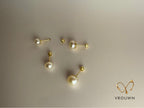 The Pearl Stud Earrings 10K Solid Gold & Natural Pearl