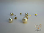 The Pearl Stud Earrings 10K Solid Gold & Natural Pearl