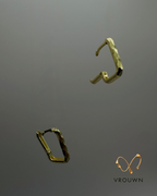 Shine Square Faceted Hoop